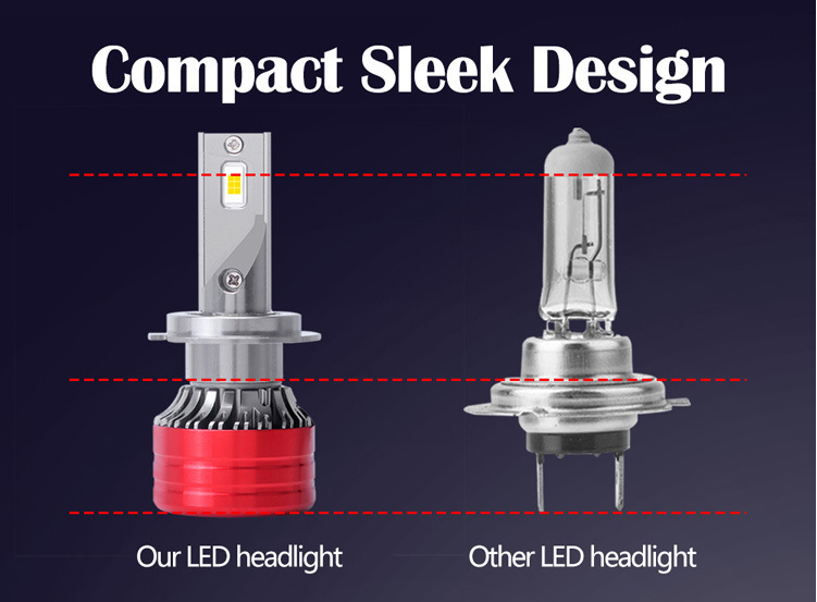 1 Copper 38W Red Casing H7 H11 H4 Universal For Car Headlight LED Bulbs