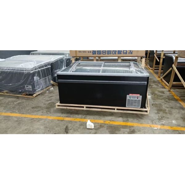 тип замораживателя острова супермаркета 1.8м 2.5м открытый с компрессором Бицер