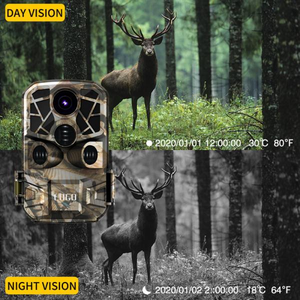 IP56 Waterproof Night Vision Trail Camera 3 PIR Sensors 4k Wildlife Infrared Outdoor Camera