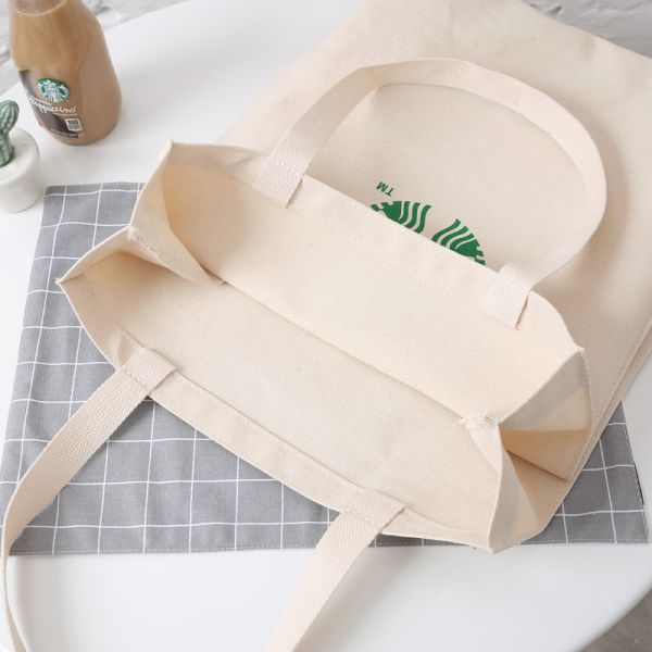 Recycle Shopping Canvas Bag Blank Organic Logo Digital Printed Cotton Canvas