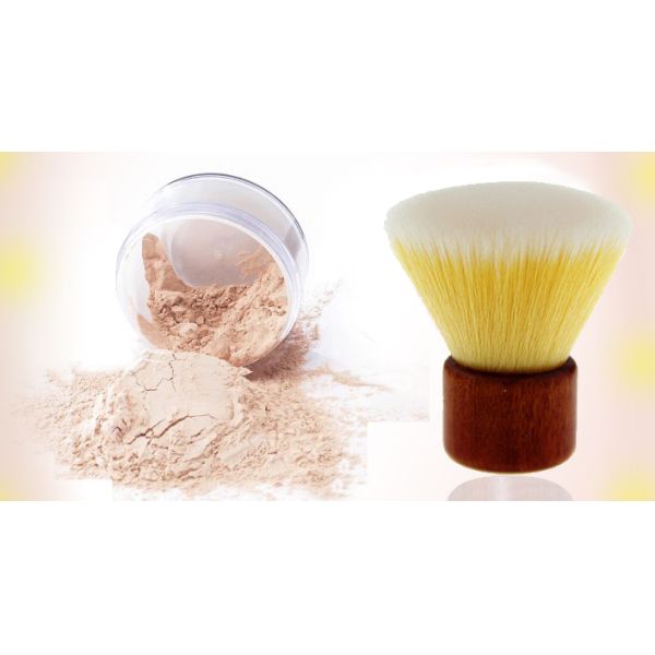 Custom Pro Kabuki Makeup Powder Brush , Eco-Friendly Flat Top Makeup Brush