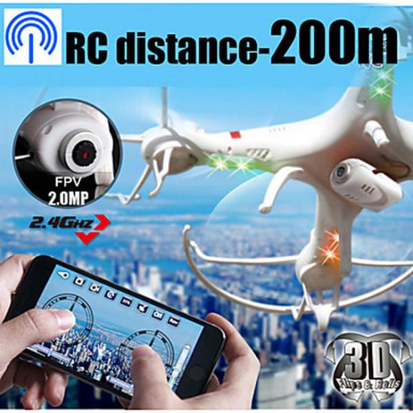 X5SW WIFI FPV Real-Time RC Drone 2.4G 4CH Headless RC Quadcopter Camcorder W/ HD Camera