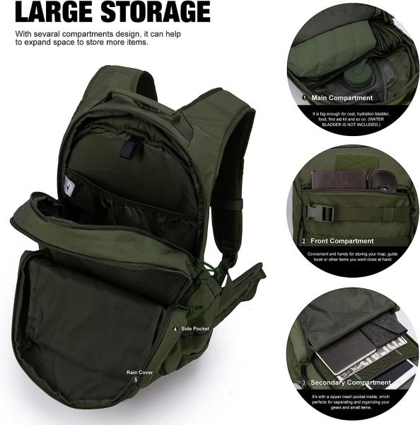 Hiking Camping Backpack 40L, Lightweight Rucksack Men Women Outdoor Sport Trekking Traveling Daypack