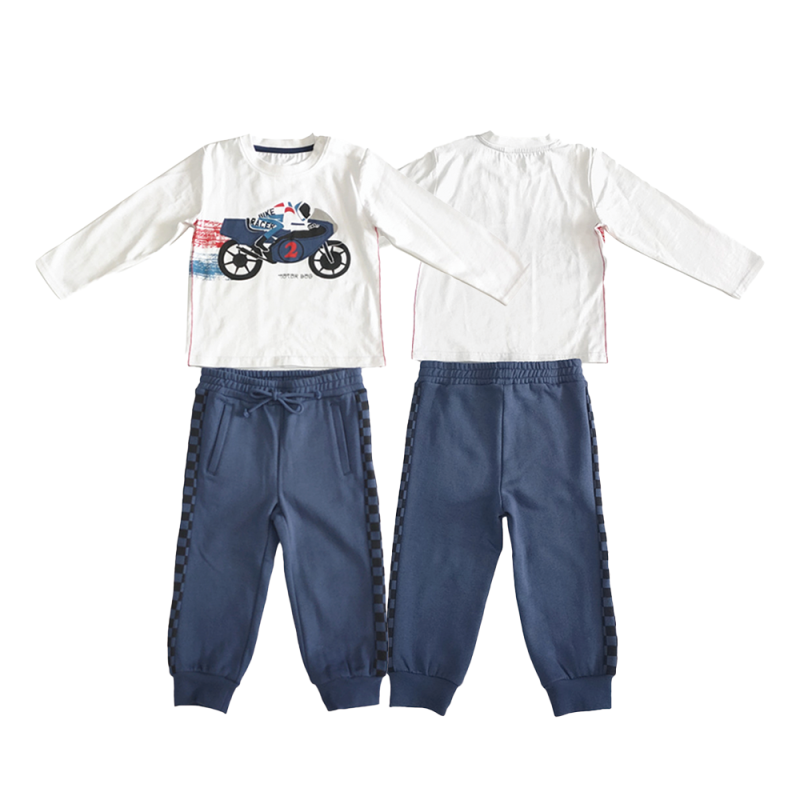 Single Button 100% Cotton Drawstring Pants Unisex Boutique Summer Kids Clothing Sets