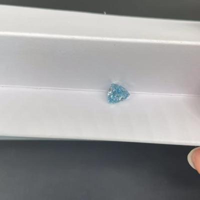 Triangular CVD Homem Made Blue Lab Cultivado CVD Diamantes 0,89ct Certificado IGI