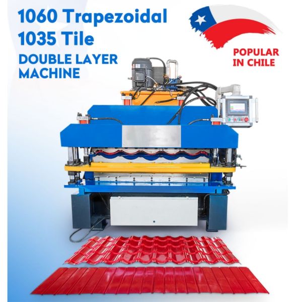 Machine de fabrication de tuiles de toiture en acier ondulée 5V personnalisable à double couche Roofing en tôle de fer Fabrication de métaux à froid Machine de formage de rouleaux