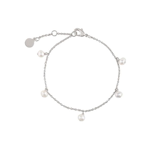 925 Sterling Silver AAAA Grade Freshwater Pearl Charm Bracelet for Women and Men