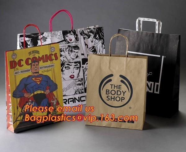 Recyclable Luxury Style Printed Gift Custom Shopping Paper Bag with Logo Design, Custom order recyclable feature luxury
