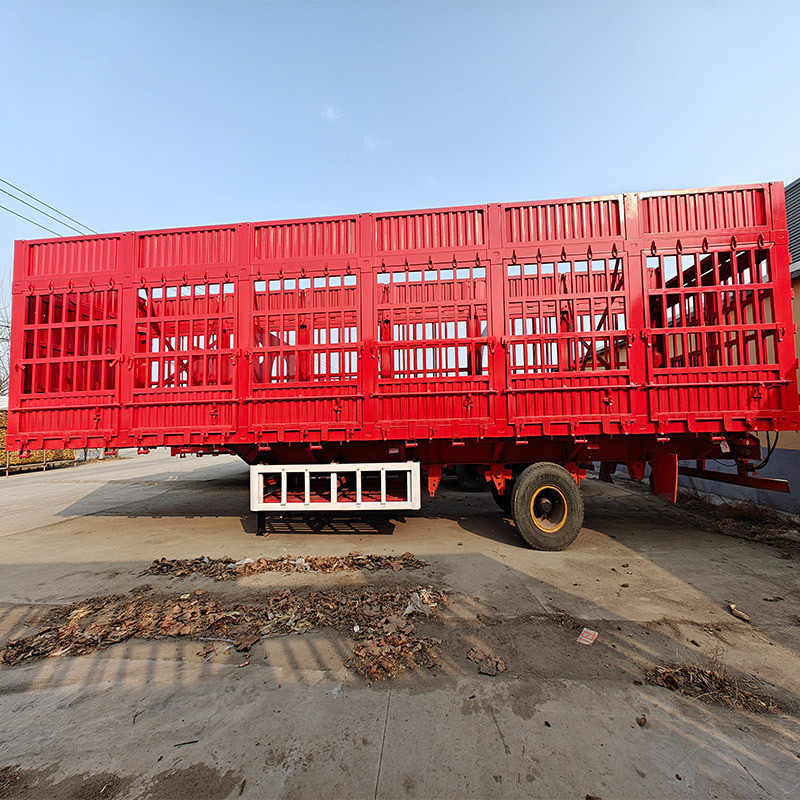 Grade Heavy Duty Self-dumping Cattle Carrier Trailer for Livestock Transport Truck