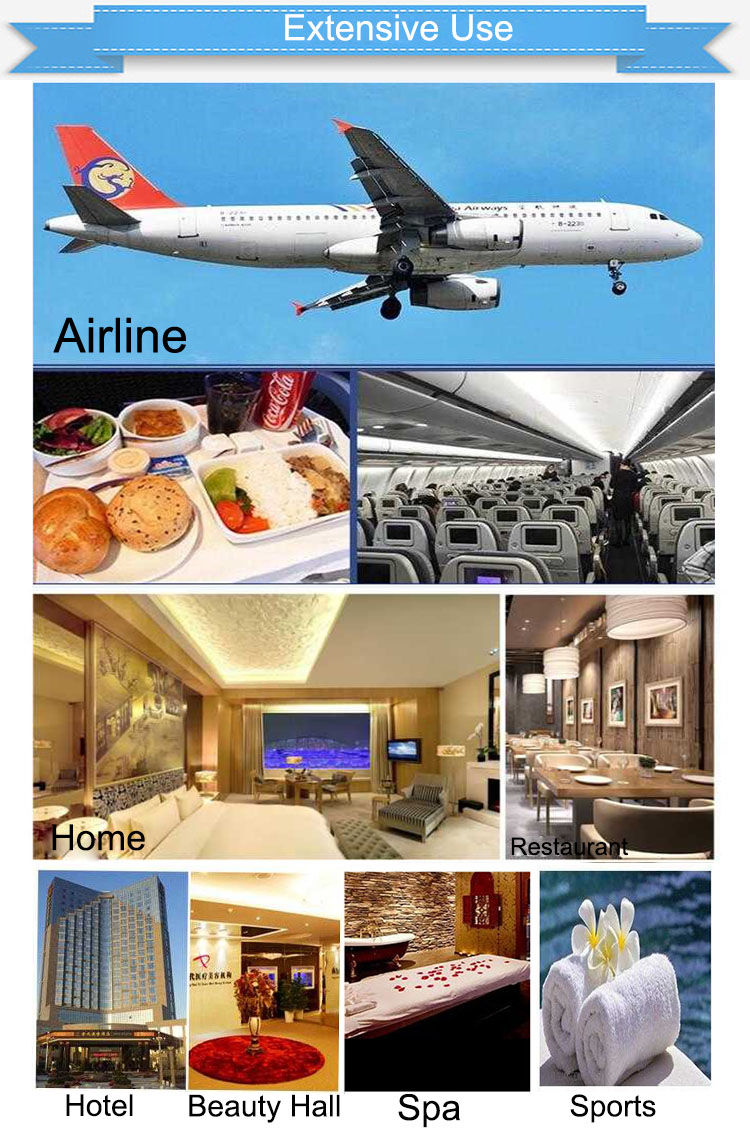 Полотенце белой устранимой авиакомпании горячее и холодное