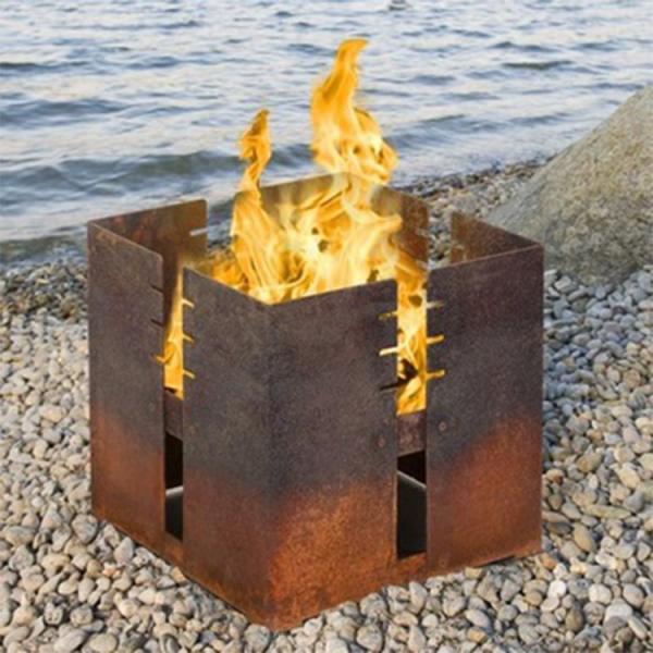 Eco Friendly Outdoor Cooking Grills Rust Corten Steel Bbq Grill Weather Proof
