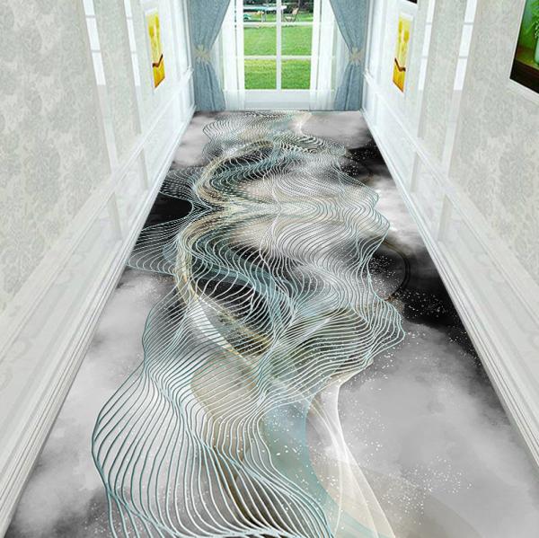 Hotel Corridor Commercial Floor Mat 1.6m*50m 3D Printing Long Hallway Runners
