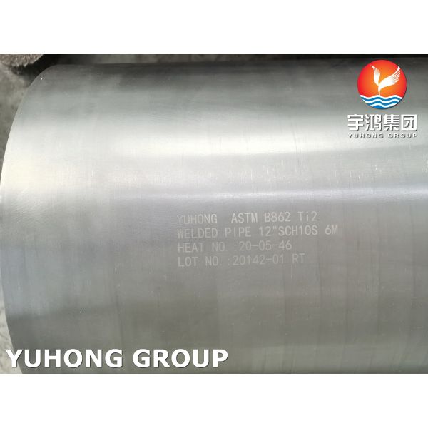 ASTM B862 Ti2 Titanium Welded Pipes For Heat Exchanger
