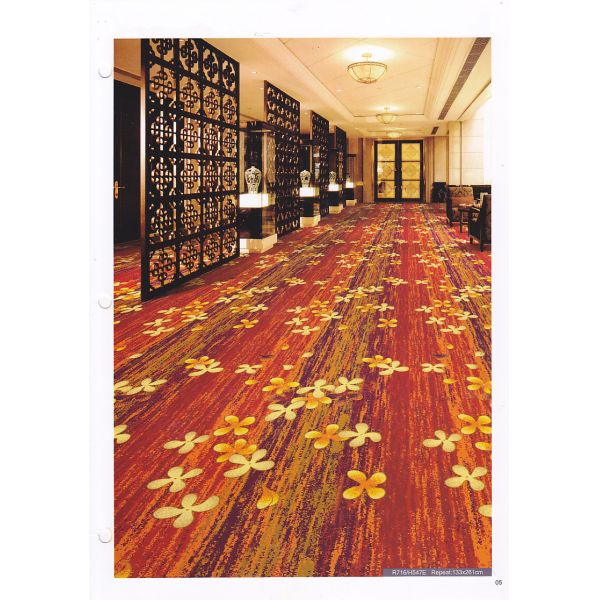 7mm Pile Height Axminster Carpet for Hotel and Cinema Flooring Solution