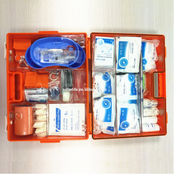 50 Person First Aid Kit 30 Person Supplies OSHA ANSI First Aid Box Workplace Office School Wall Mounted Box White Green Orange