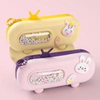 Cute porte-crayons en silicone Pour les filles Les garçons sac à crayons Poche de fournitures scolaires