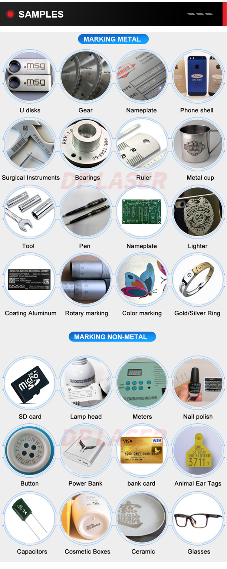 Закрытый гравировальный станок лазера волокна Raycus логотипа для ювелирных изделий кольца меди серебра золота