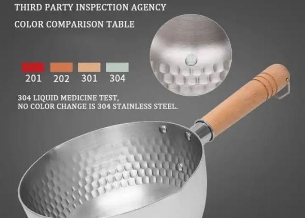 o Cookware de aço inoxidável de 20/22cm ajusta a caçarola 304 de aço inoxidável com tampa de vidro