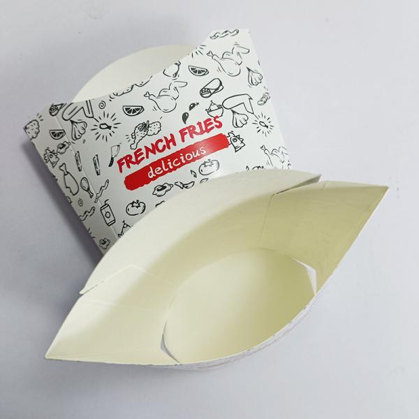 Disposable bowl Customizable White Cardboard French Fries Box Eco-Friendly and Ideal for Popcorn Packaging at Movie Theaters and Snack Bars