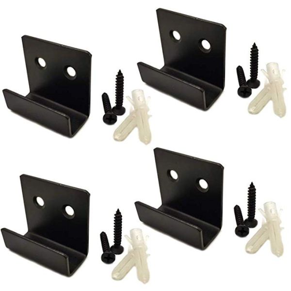 Soporte de montaje de gancho fijo soporte de display de baldosas de pared colgante en plata negra