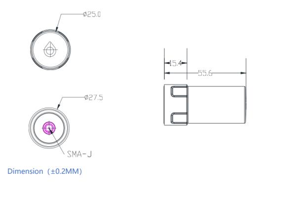 RTK Helical Antenna for UAV Multi-Frequency GPS/GLONASS/Galileo/BeiDou - IP67 Waterproof - Lightweight Compact Design