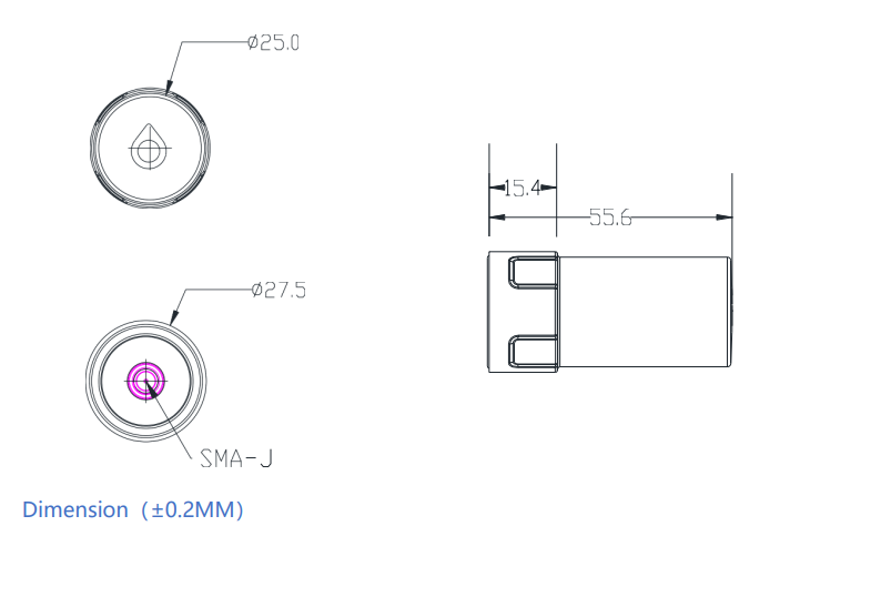 RTK Helical Antenna for UAV Multi-Frequency GPS/GLONASS/Galileo/BeiDou - IP67 Waterproof - Lightweight Compact Design