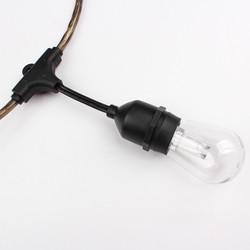 Flash Light Cable S14 String Lights Waterproof E27 Warm LED Retro Edison Filament Bulb Outdoor Street Garden Patio Holiday Light