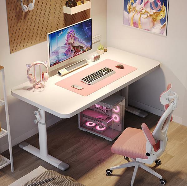 Adjustable Height White Metal Writing Desk for Children's Study in Zhejiang Province