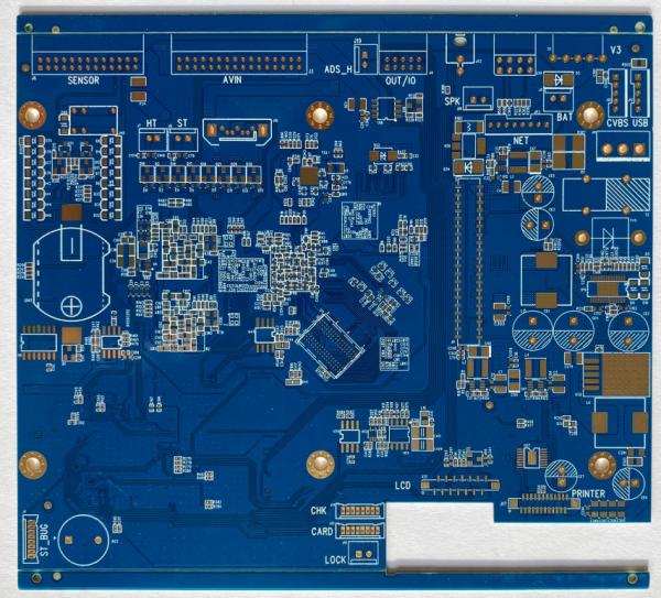 High Frequency PCB Fr4 Prototype Pcb Fabrication  with Blue solder mask For OEM Electronics