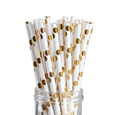 Dye Free Decorative Paper Drinking Straws CE Certificated No Polluting