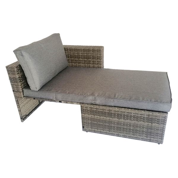 Factory Cheap Concise Style Outdoor Garden Leisure Patio Furniture Set Rattan Wicker Corner Sofa Chair and Coffee Table