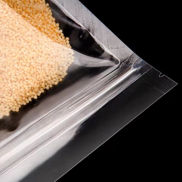 Transparent Food Packaging PE Plastic Stand Up Pouch with Aseptic Logo