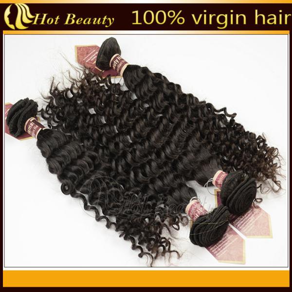 Brazilian Virgin Human Hair Extensions Brown , Remy Big Curl Hair