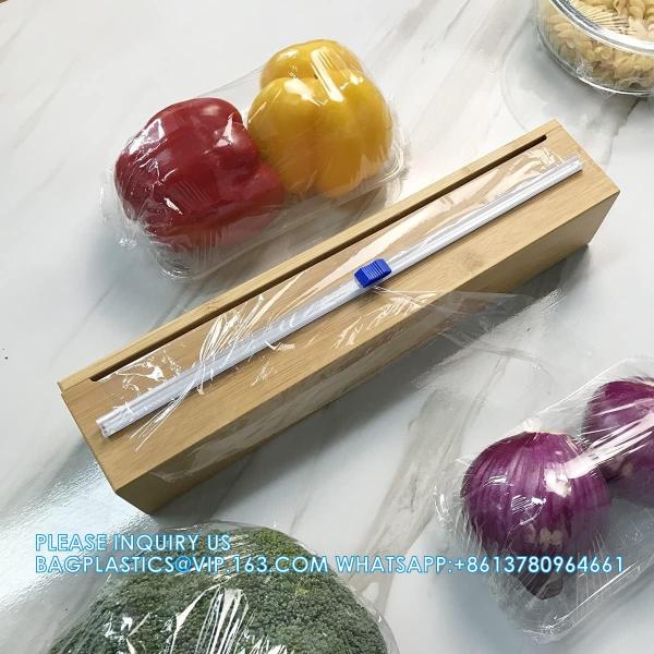 Refillable Pla Wrap Dispenser PVC Cling film Professional BPA Free Plastic Wrap Reusable Dispenser Slide Cutter