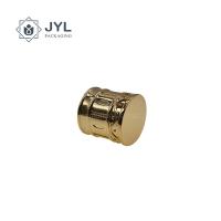 Garrafa de perfume Topper Covers Lids Zamac Material do ouro cilíndrico com texto