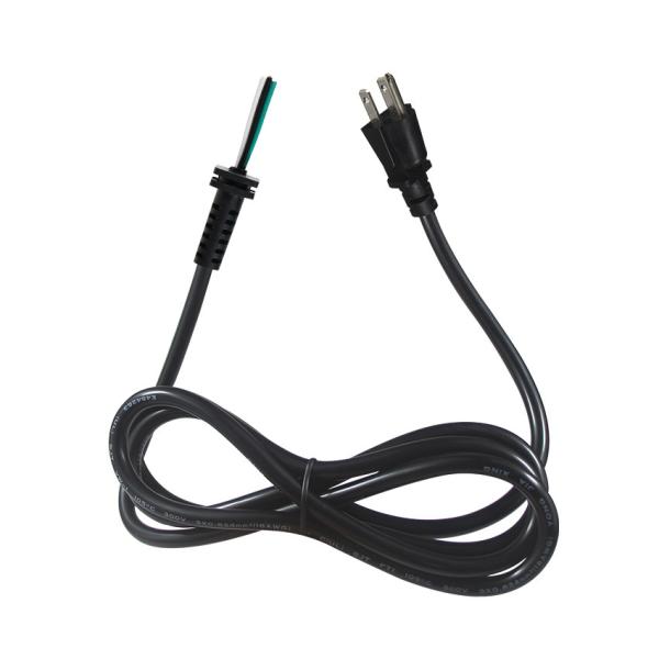 NEMA 5-15P 3-Prong AC Power Cord 250V 13A Open Wiring