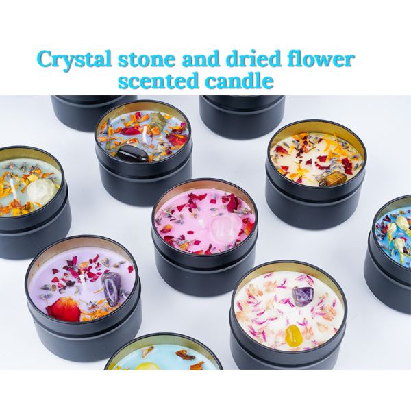 Customized Tin Scented Candle Fragrance Spiritual Healing Gift Energy Soy Candle Gift Set
