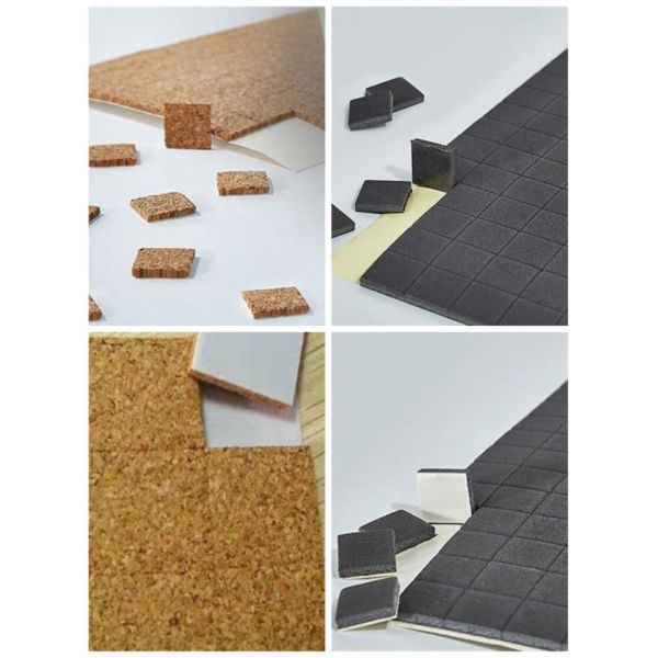 Eco Adhesive Cork Pads Easy Installation Glass Separator Pads