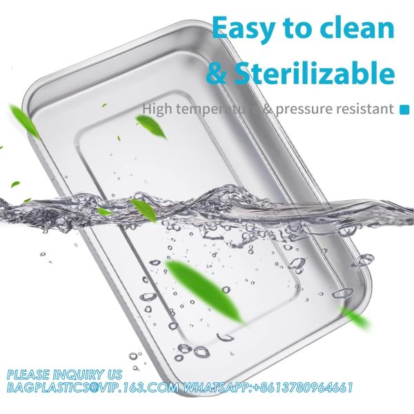 Medical Surgical Trays Stainless Steel Dental Instruments Tray Organizer Holder Sterilization Plate Trays Boxs