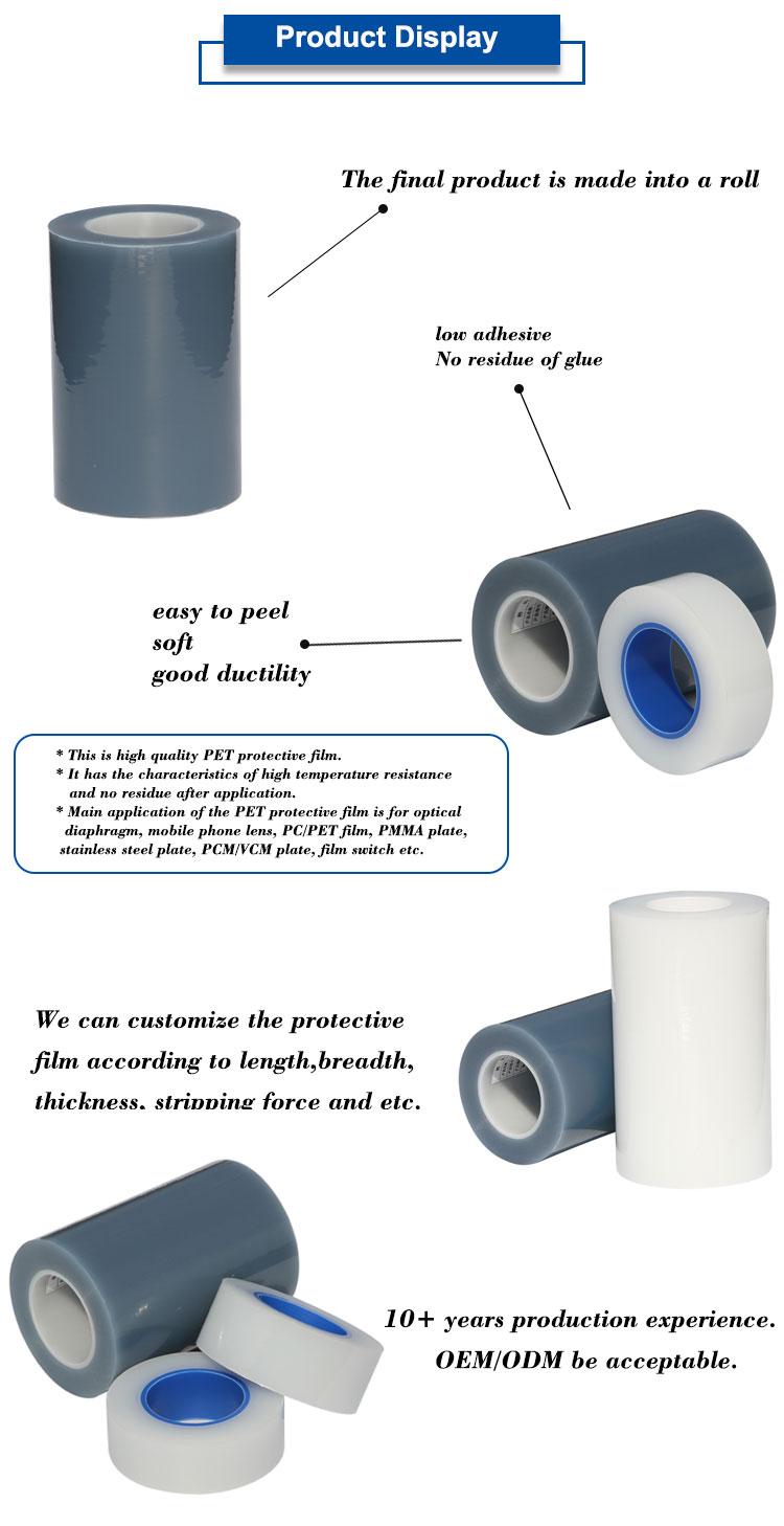 Ширина 1360mm мембраны слипчивого водоустойчивого PE собственной личности электростатическая