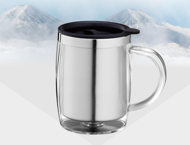 Thermos Vacuum Insulated Travel Mug With Lids , coffee cups stainless steel