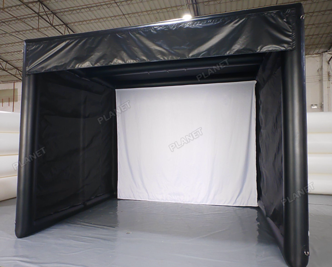 Custom Inflatable Golf Simulator Enclosure Pop up Tent for Training, Exhibition, and Sports Games