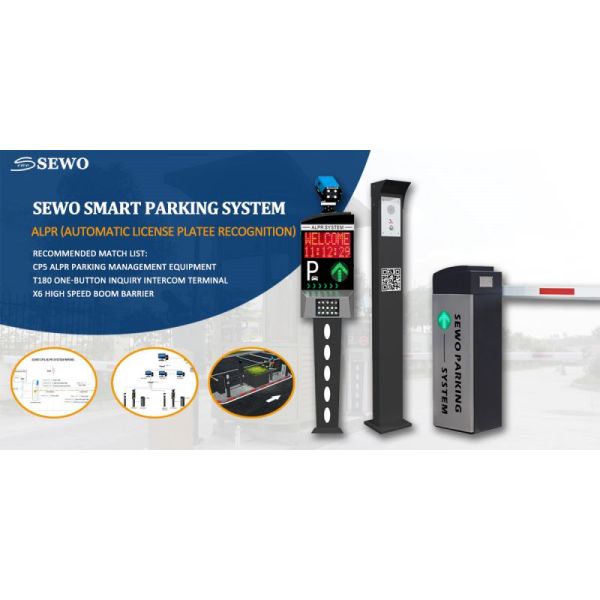 SEWO Smart Parking System with License Plate Recognition Technology High Accuracy Embedded Plate Recognition Algorithm