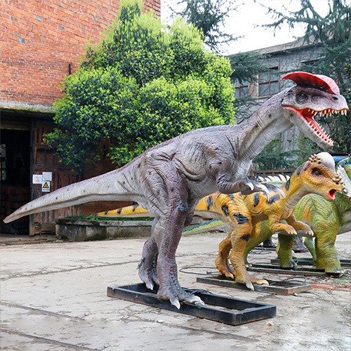 Dinosaur Park Attraction Life-Size Spitting Dilophosaurus Animatronic