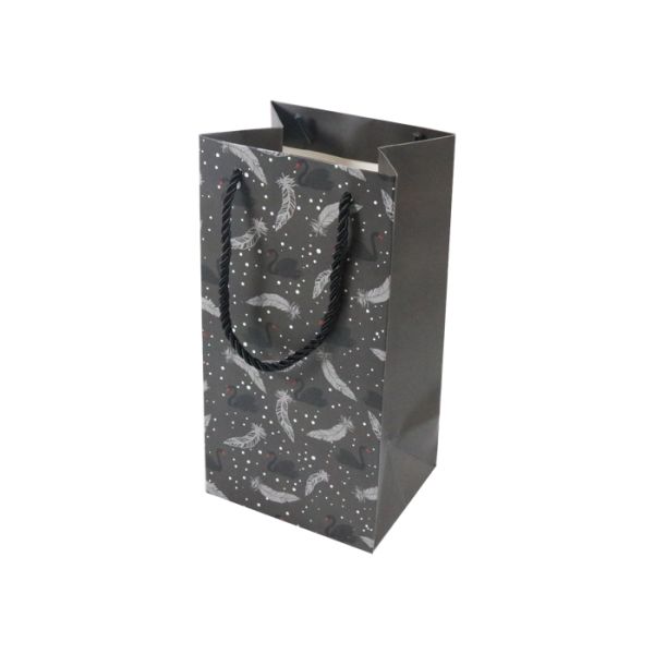 Matt Lamination Logo Custom Retail Bags , OEM Black Retail Shopping Bags