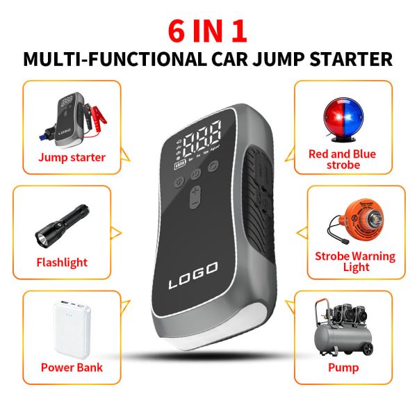 Multi FunctionCar Emergency Jump Starter 12V 8000mAh 10000mAh 12000mAh Emergency Start Power Supply