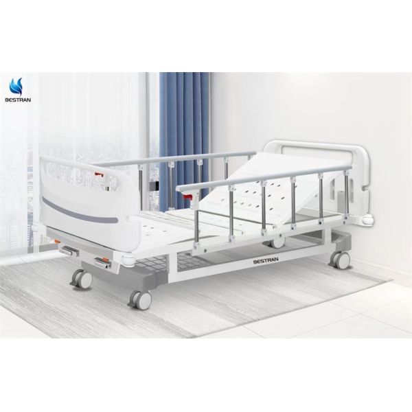 Légumes d'aluminium rails latéraux lit d'hôpital manuel avec mécanismes de verrouillage pour la clinique