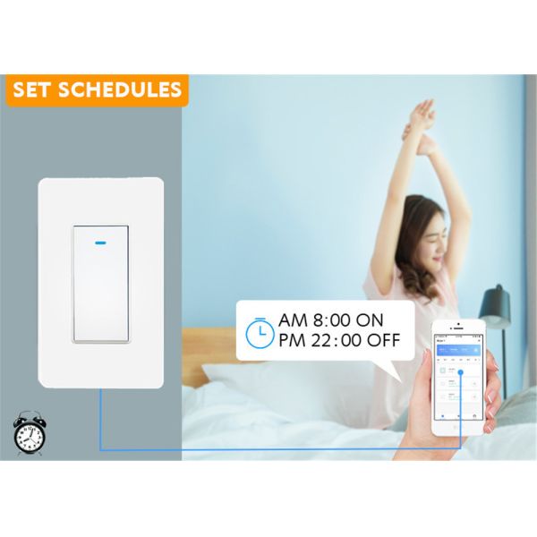 US Standard Push Button Wifi Wall Smart Light Switch 1/2/3 Gang App Remote Voice Control Intelligent Wireless For Google