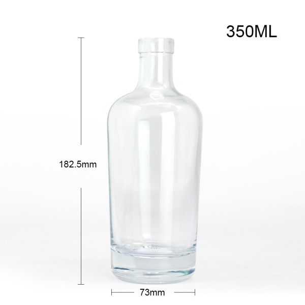 500ml 750ml Clear Reusable Miniature Liquor Bottle with Glass Body
