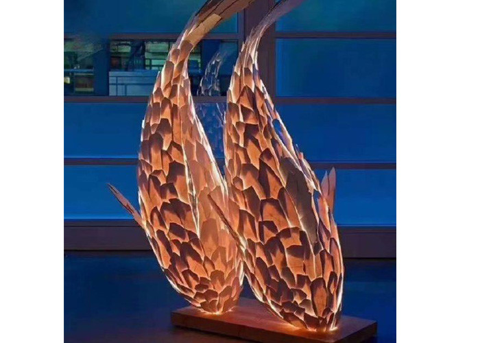 Творческая скульптура волны нержавеющей стали сада с регулярным размером 150 высокорослым